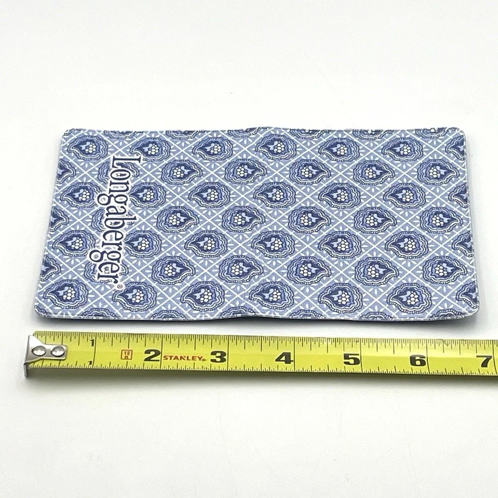 Longaberger Provincial Blue Notepad Holder Memo Pad Cover 7